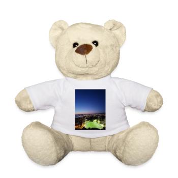 Städtische Dämmerung und Fußballfeld - Teddy - Weiß - Vorne