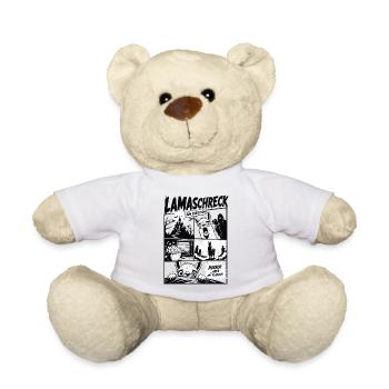 Lama Horror Film Comic Lustig Grusel - Teddy - Weiß - Vorne