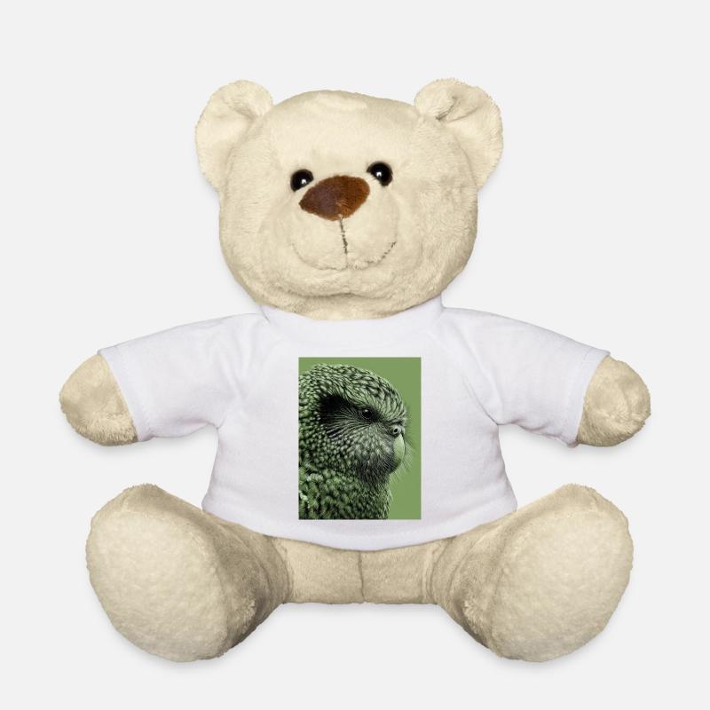 Illustration Kakapo en vert - Nounours - blanc