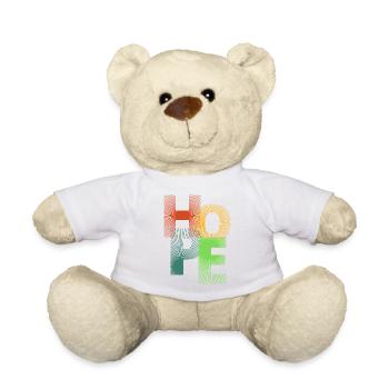 Hoffnung in farbigen Strahlen - Teddy - Weiß - Vorne