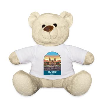 Cusco Peru Inca Heritage Vintage Travel Poster - Teddy Bear - white - Front