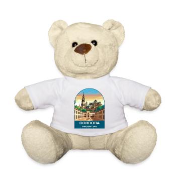 Cordoba Spain Vintage Travel Poster Art - Teddy Bear - white - Front