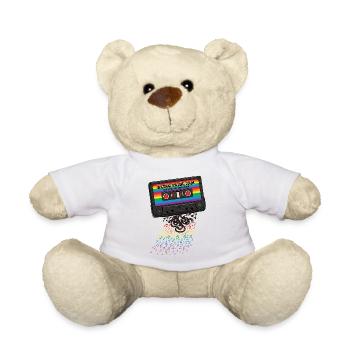 LGBT Pride Month - Retro Pride Cassette - Teddy Bear - white - Front