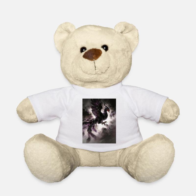 The Black Phoenix: Shadow and Rebirth - Teddy Bear - white