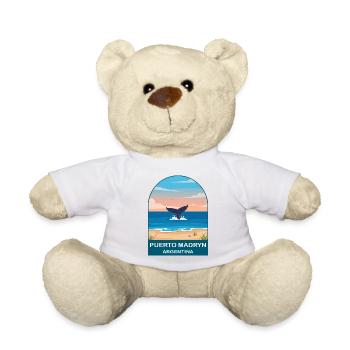 Puerto Madryn Argentina Whale Watching Art - Teddy Bear - white - Front