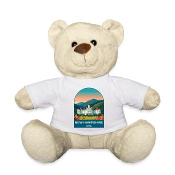 New Hampshire USA Vintage Poster Art - Teddy Bear - white - Front