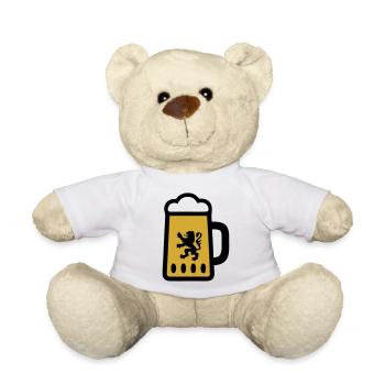 Maßkrug Bier Bayern Löwen Wappen Volksfest - Teddy - Weiß - Vorne