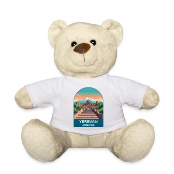Jerewan Armenien Berg Ararat Vintage Reisekunst - Teddy - Weiß - Vorne