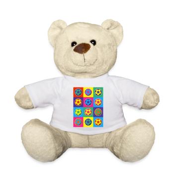 Motif de football Pop Art - Nounours - blanc - Devant