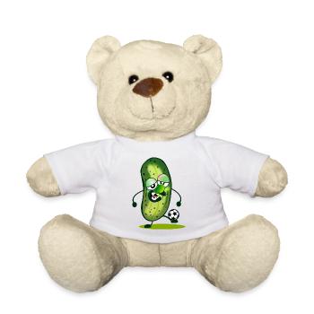 Lustige Fußballgurken - Teddy - Weiß - Vorne