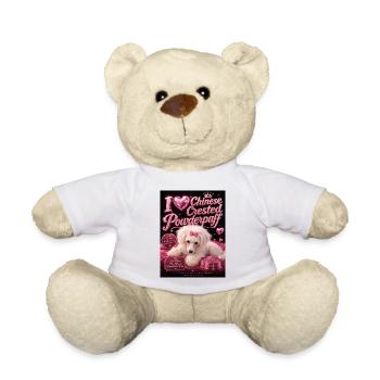 I Love Chinese Crested Powderpuff  - Teddy - Weiß - Vorne