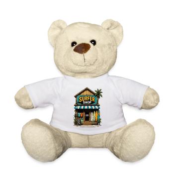 Paradis de la plage du Surfer Shop - Nounours - blanc - Devant