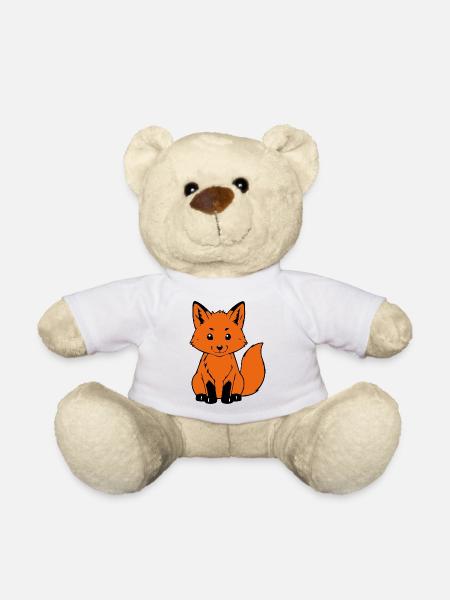 Niedlicher Fuchs Geschenk Naturliebhaber Wanderer - Teddy - Weiß
