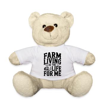 La vie à la ferme, c’est la vie pour moi - Nounours - blanc - Devant