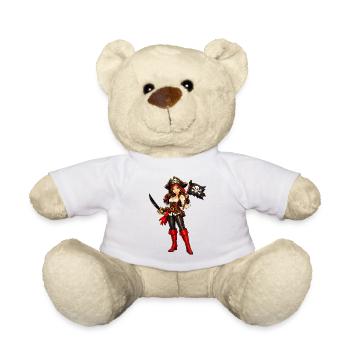 Pirate with Saber - Teddy Bear - white - Front
