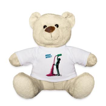 Mehr Wein? Fließende Freude - Teddy - Weiß - Vorne