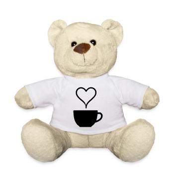 Kaffee Kaffeetasse Espresso Tasse Geschenk Kaffeet - Teddy - Weiß - Vorne
