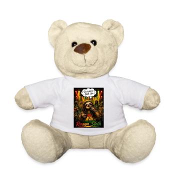 Ragga Sloth – Just Gimme Sloth Life Music Design - Teddy Bear - white - Front