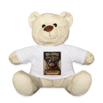 Bulldogge mit Sonnenbrille - Teddy - Weiß - Vorne