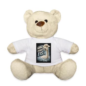 Ganz dünnes Eis – Comic Alpaka - Teddy - Weiß - Vorne