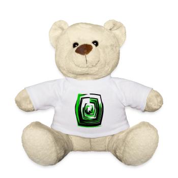 Neonspirale Grün - Teddy - Weiß - Vorne