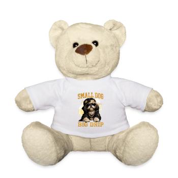 Small Dog Big Drip – Cooler Shih Tzu Hundeprint - Teddy - Weiß - Vorne