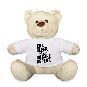 Iss. Schlaf. Go Kart. Wiederholen. - Teddy - Weiß - Vorne