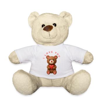 I LOVE YOU - Teddy - Weiß - Vorne