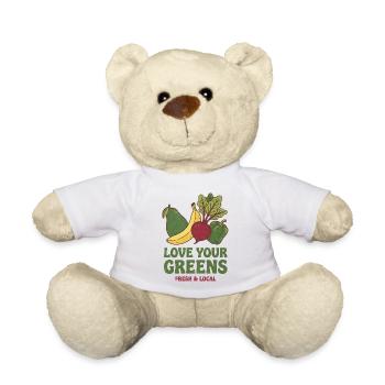 Liebe dein Gemüse Frisch Lokal - Teddy - Weiß - Vorne
