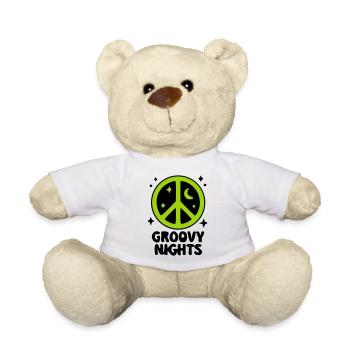 Groovy Peace Zeichen Logo - Teddy - Weiß - Vorne