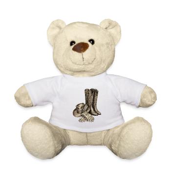 Verzierte Westernstiefel - Teddy - Weiß - Vorne