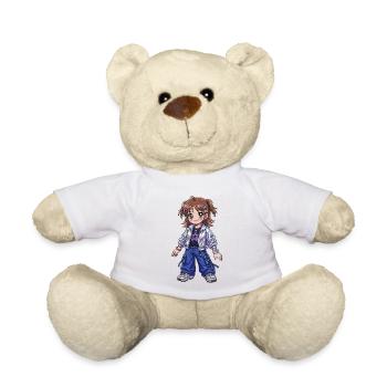Stargirl in einer glänzenden Bomberjacke - Teddy - Weiß - Vorne