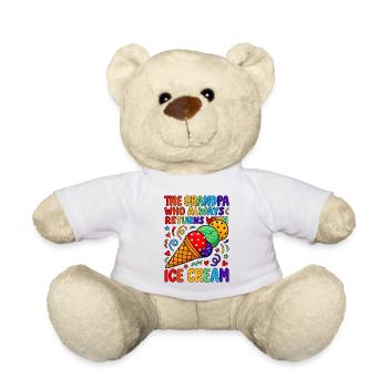 Opa kommt immer mit Eiscreme - Teddy - Weiß - Vorne
