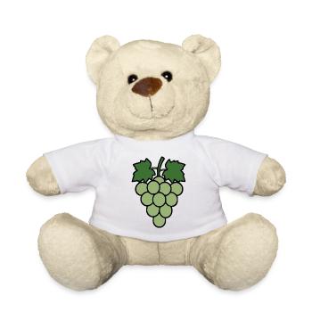 Grapes Grapevine Wine Gift Wine Drinker - Teddy Bear - white - Front