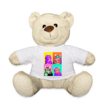 Cats American Curl Cat - Teddy Bear - white - Front
