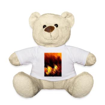 Fire Circle Wave Pattern - Teddy Bear - white - Front