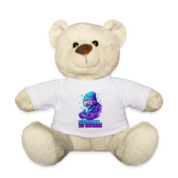 L’école arrive Joueur de zombies néon Winter Beanie - Nounours - blanc - Devant