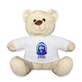 Die Schule kommt Cyber Skull Winterparka - Teddy - Weiß - Vorne