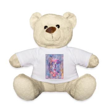 Paris 1991 Neon Colors Assembly - Teddy Bear - white - Front