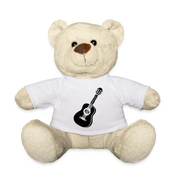 Guitar Music Gift Musician Music Band - Teddy Bear - white - Front