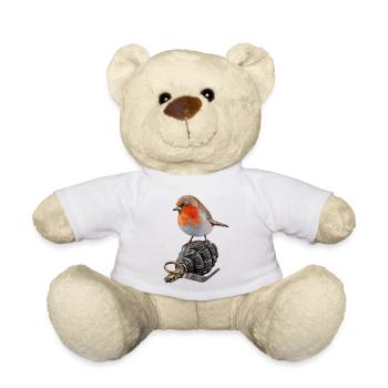 Robin of Peace - Teddy Bear - white - Front