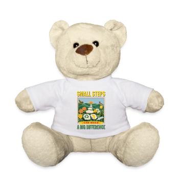 Small steps, big impact - Teddy Bear - white - Front