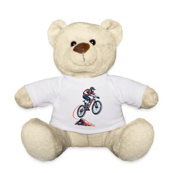 Mountainbike Downhill Sprung Shirt - Teddy - Weiß - Vorne