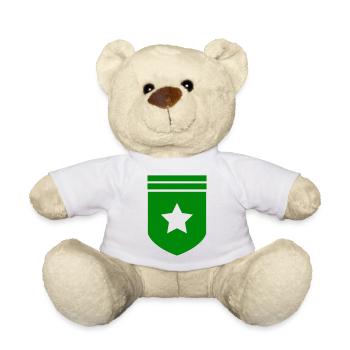 Abzeichen Stern - Teddy - Weiß - Vorne