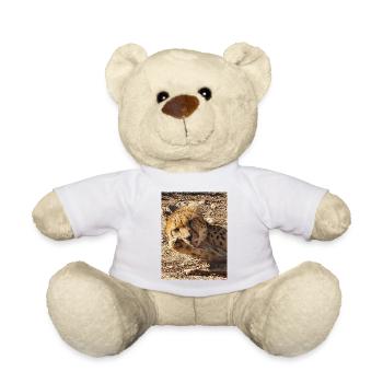 Gepard in seidigem Nap - Teddy - Weiß - Vorne