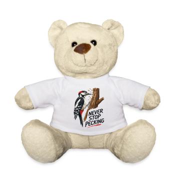 Never Stop Picking – Schwarzer Text - Teddy - Weiß - Vorne