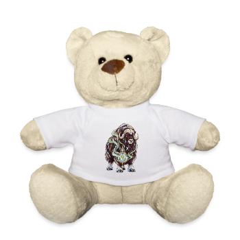 Moschusochse mit Polarlicht-Frostlaterne - Teddy - Weiß - Vorne