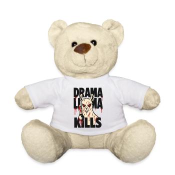 Horror-Lama mit Messer – Drama Llama Kills - Teddy - Weiß - Vorne