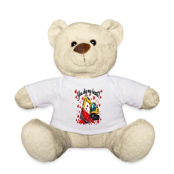 Ein Ausgräber, der Herzen liebt - Teddy - Weiß - Vorne