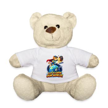 Superhelden-Kätzchen rettet die Erde - Teddy - Weiß - Vorne